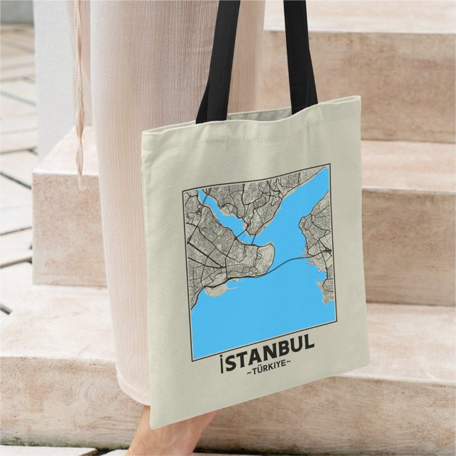 Istanbul, Turkey City Map Tote Bag (Creator Uploaded)