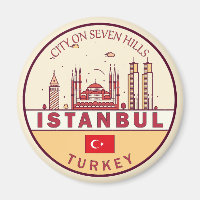 Istanbul Turkey City Skyline Emblem