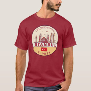 Istanbul Turkey City Skyline Emblem T-Shirt