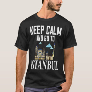 Istanbul Turkey City Skyline Map Travel T-Shirt