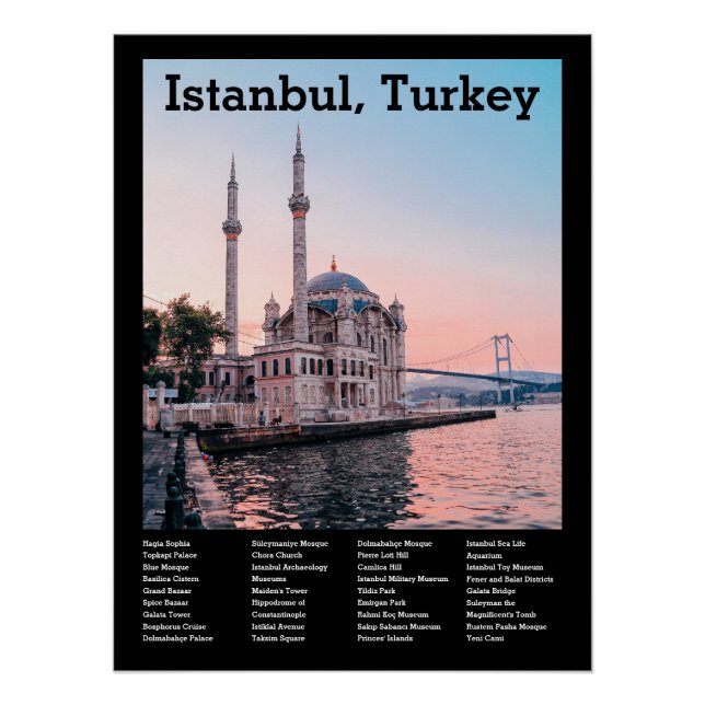 Istanbul, Turkey : Custom Template Poster (Front)