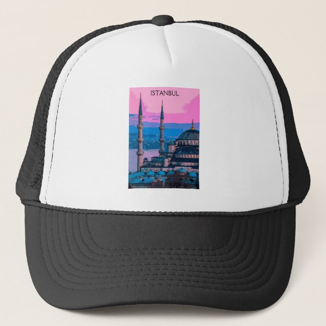 Istanbul Turkey Hagia Sophia Architecture Trucker Hat (Front)