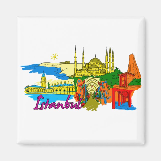 Istanbul - Turkey.png Magnet (Front)