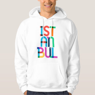 Istanbul Turkey Pop Art Letters Hoodie