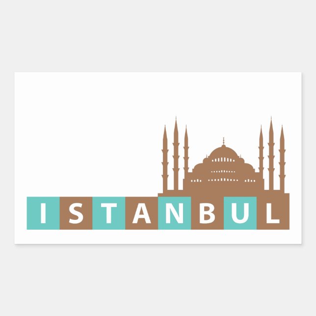 Istanbul, Turkey Rectangular Sticker (Front)