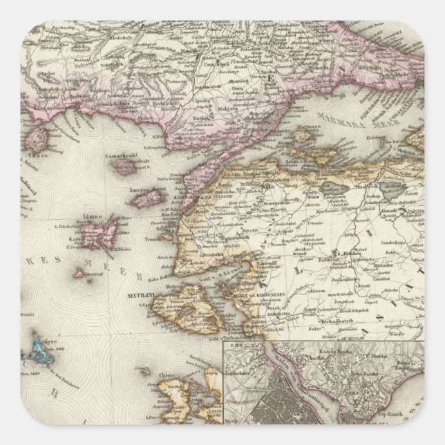 Istanbul, Turkey Square Sticker (Front)