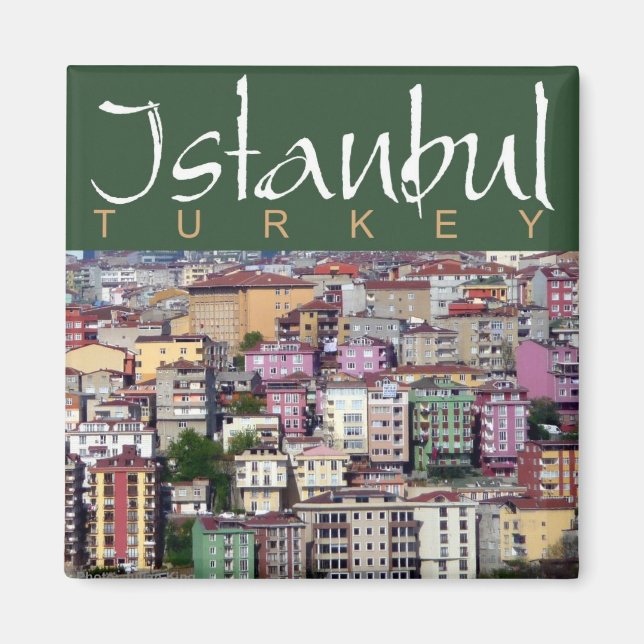 Istanbul Turkey Travel Photo Souvenir Magnets (Front)
