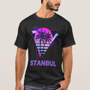 Istanbul Turkey Turkish 80s Vaporware Palm Tree So T-Shirt