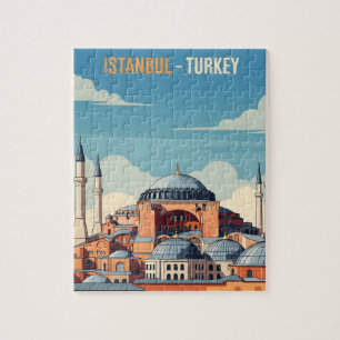 Istanbul Turkey with hagia Sophia and minarets Jigsaw Puzzle