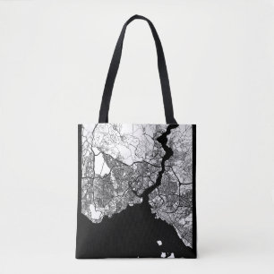 Istanbul Türkiye Map Tote Bag