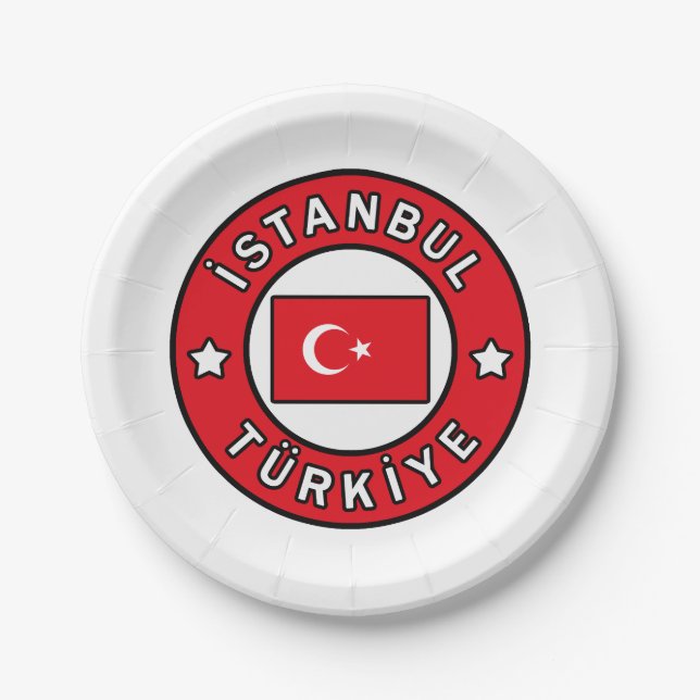 İstanbul Türkiye Paper Plate (Front)