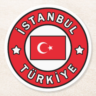 İstanbul Türkiye Round Paper Coaster