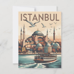 Istanbul vintage postcard