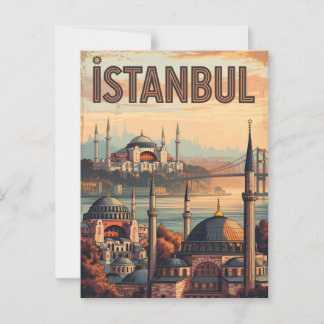 Istanbul vintage postcard