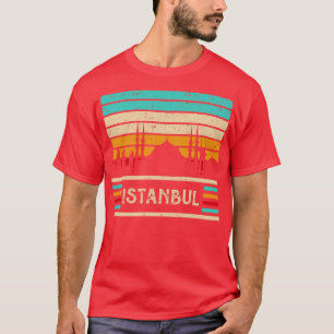Istanbul Vintage Skyline Sultan Mosque Turkey T-Shirt