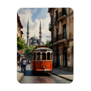 Istanbul watercolor art magnet