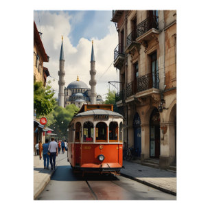 Istanbul watercolor art photo print
