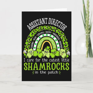 Istant Director Cutest Shamrocks Rainbow St Patric Card