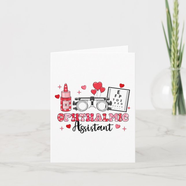 Istant Eye Test Gles Hearts Valentine's Day 1  Card (Front)