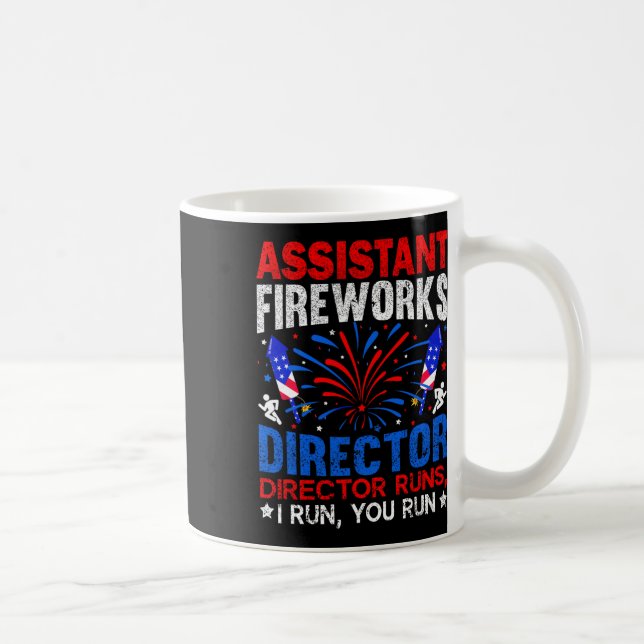 Istant Fireworks Director Independence Day 4th Of  Coffee Mug (Right)