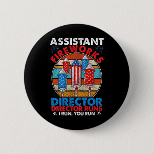 Istant Fireworks Director Usa Independence Day Jul 6 Cm Round Badge