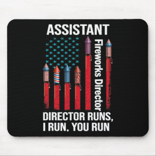 Istant Fireworks Director Usa Independence Day Jul Mouse Pad