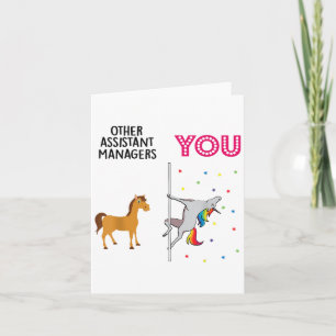 Istant Manager Funny Unicorn  Card