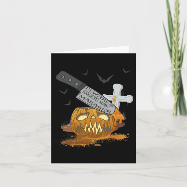 Istant Nurse Manager Funny Halloween Party  Card (Front)