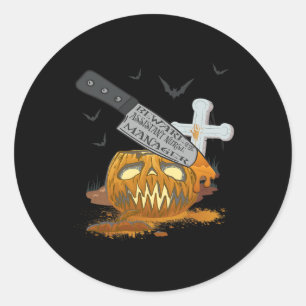 Istant Nurse Manager Funny Halloween Party Classic Round Sticker