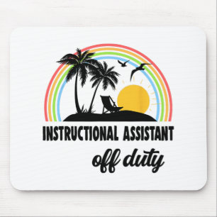 Istant Off Duty Rainbow End Of School Year Mouse Pad