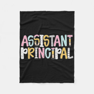 Istant Principal Byck To School Teacher Appreciati Fleece Blanket