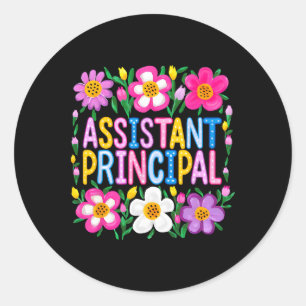 Istant Principal Ck To School Happy First Day Of S Classic Round Sticker