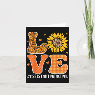 Istant Principal Love Fall Pumpkin Leopard Hallowe Card