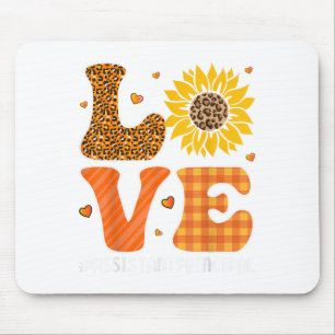 Istant Principal Love Fall Pumpkin Leopard Hallowe Mouse Pad