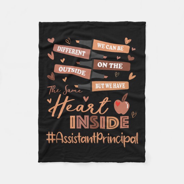 Istant Principal We Can Be Different Black History Fleece Blanket (Front)