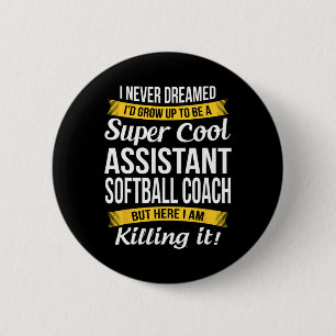 Istant Softll Coach Thank You Funny Gift 6 Cm Round Badge