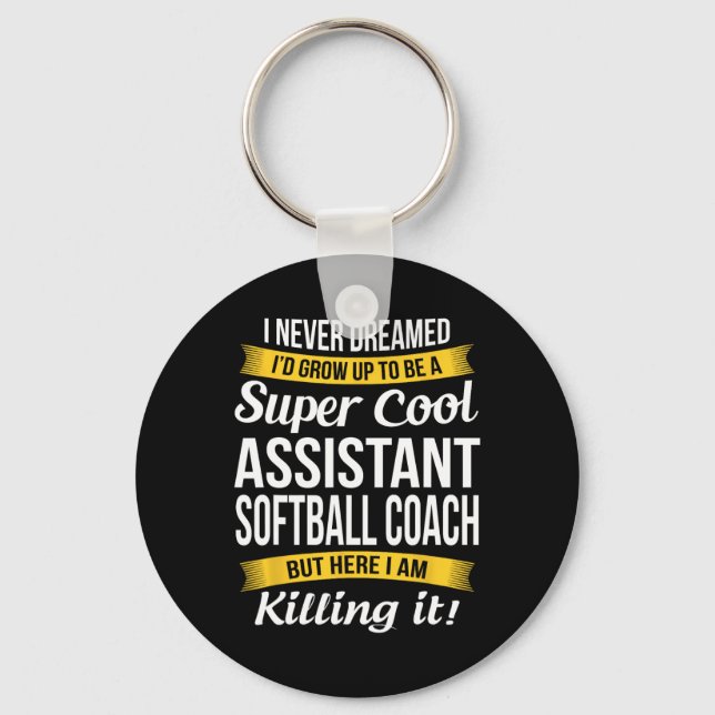 Istant Softll Coach Thank You Funny Gift  Key Ring (Front)