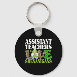 Istant Teachers Love Shenanigans Shamrock St Patri Key Ring