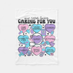 Isted Living Facility Staff Valentine Nurse Heat C Fleece Blanket