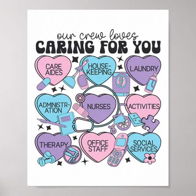 Isted Living Facility Staff Valentine Nurse Heat C Poster (Front)