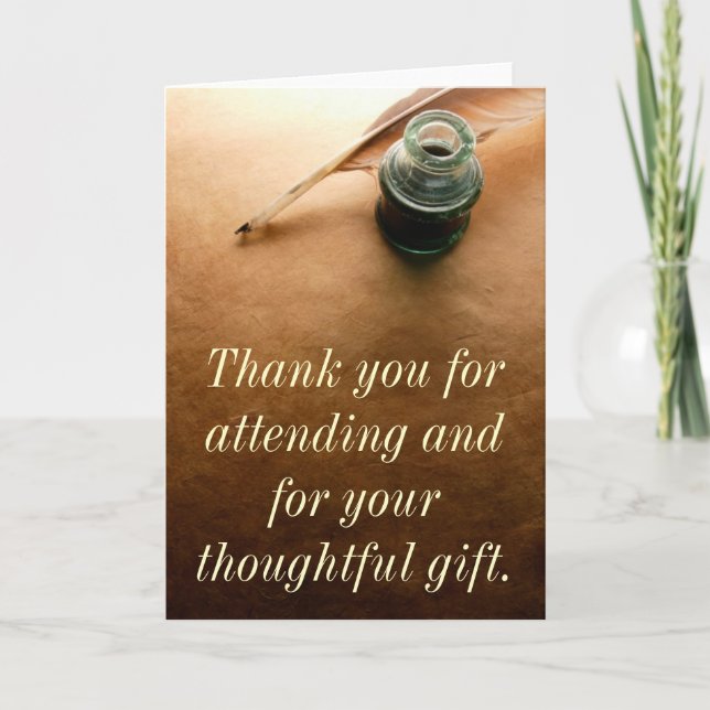 istockcalligraphy, Thank you for attending and ... Card (Front)