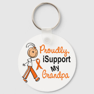 iSupport 1 SFT Leukaemia MS Kidney Cancer GRANDPA Key Ring