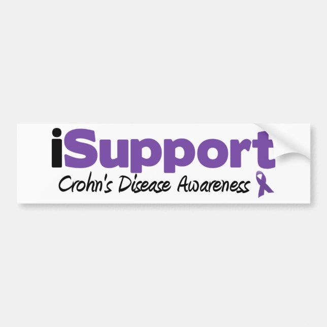 iSupport Crohn's Disease Bumper Sticker (Front)
