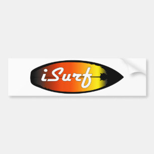 iSurf Surfboard Bumper Sticker