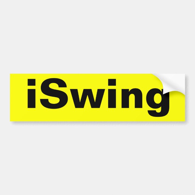 iSwing Bumper Sticker (Front)
