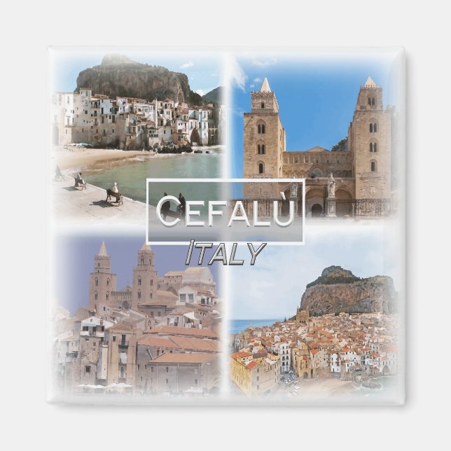 IT3264 Europe, Sicily, Cefalu, fridge Magnet (Front)