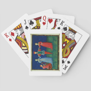 It 973 f.21v A Gentleman dancing with two Ladies, Playing Cards