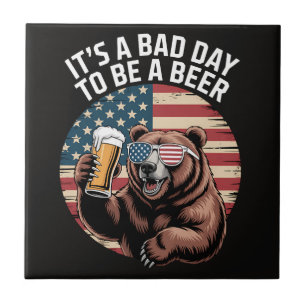 It A Bad Day To Be A Bear Ceramic Tile