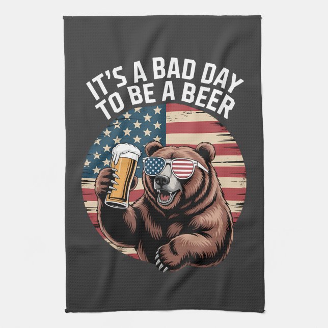 It A Bad Day To Be A Bear Tea Towel (Vertical)