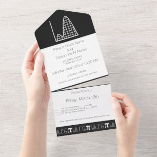 It Adds Up in Black All In One Invitation